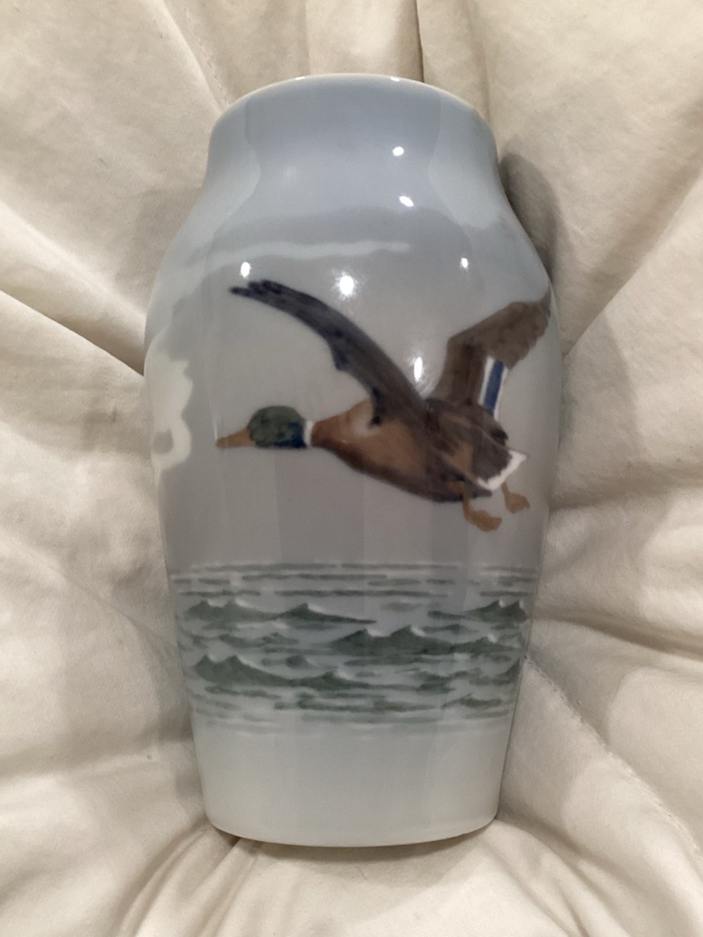 Royal Copenhagen Porcelain 5.25 mallard duck vase signed & numbered